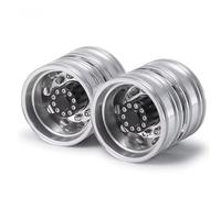Llantas de aluminio para rueda trasera, 2 unidades, para camión Tamiya 1/14, tractor, escalada, remolque