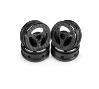 Llantas de fibra de carbono de 4 piezas de 1,9 pulgadas compatibles con de orugas de coche RC a escala 1/10 como RR10 TF2 Gmade R1 Cheater Rigs 1.9S Piezas de actualización de bricolaje(4PCS C)