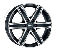 MAK Llanta de aluminio King6 6.5x16 6x139.7 ET20 Frontal Negro pulido