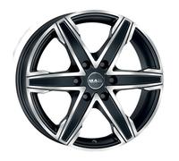 Llanta De Aluminio Mak King6 6.5x16 6x139.7 Et20 Frontal Negro Pulido