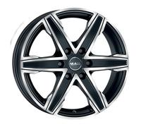 Llanta De Aluminio Mak King6 6.5x16 6x139.7 Et20 Frontal Negro Pulido
