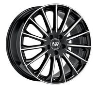 Llanta De Aluminio Msw 30 7.5x18 5x108 Et45 Frontal Negro Pulido