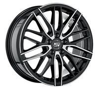 MSW Wheels Llantas de aluminio MSW 72 para Skoda Kodiaq 2024 7x17 5x112 Negro brillo pulidas