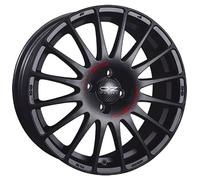 OZ Superturismo Gt Matt Black Red Lettering 8x18 ET40 5x108 Llantas de Aleación