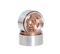 Llantas Ruedas RC Para Axial Para SCX10 II 90046 AXI03007 Para TRX4 1:10 Juego De 2 Bujes De Rueda Con Beadlock De 1,9" Piezas De Actualización Para Coche RC(Bronze)