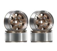 Llantas Ruedas RC Para Axial Para Traxxas Para Bronco Para Defender Para Fms Para TRX4M Para SCX24 1/18 4 Ruedas De Metal Beadlock De 1,0'' Actualización De Llanta RC(Bronze)
