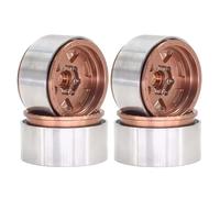 Llantas Ruedas RC Para Axial Para Traxxas Para SCX10 II III 90046 AXI03007 Para TRX4 D90 1/10 4 Llantas Para Cubo Rueda Con Beadlock Metal De 1,9" Y 8 Mm De Desplazamiento RC Car Crawler(Bronze)