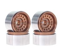 Llantas Ruedas RC Para Axial Para Traxxas Para SCX10 II III 90046 AXI03007 Para TRX4 - Ruedas Beadlock 1/10 De 1,9" - Llantas Metálicas Desplazamiento Negativo Mejora Crawler RC(Bronze1)