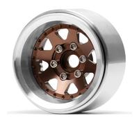 Llantas Ruedas RC Para Tamiya Para Redcat Gen8 CC01 Para SCX10 90047 TF2 D110 F350 VS4-10 1/10 1 Pieza Llanta Con Para Cubo Rueda Beadlock 1,9" Y Desplazamiento Negativo 10 Mm RC(Bronze)