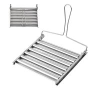 Llanto de rodillos para perritos calientes - Parrilla de rodillos de plegable con cesta inoxidable | Estación de cocción de perritos calientes de barbacoa | Rollos de parrilla plegaway