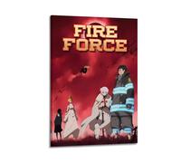 LLASKYUW Póster decorativo de anime de la Fuerza de Fuego, póster decorativo para pared e imagen artística moderna para decoración de dormitorio familiar, 20 x 30 cm
