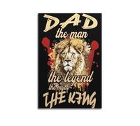 LLASKYUW Póster decorativo de pared con texto en inglés "Dad He And The Legend of Man", póster decorativo para pared e imagen artística moderna para decoración de dormitorio familiar, 20 x 30 cm
