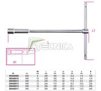 Llave a T Profunda Con Brújula Hexagonal beta 949 De 8A 17MM Cromo