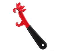 Llave abrelatas de pintura de aleación de aluminio, 7.5 mm de grosor, abridor de tapa de tambor multifuncional para cubos, construcción de hierro resistente, portátil para uso doméstico y taller (rojo