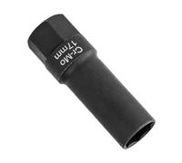 Llave adaptadora de manga de tornillo de 7 ángulos de 17 mm, enchufe antirrobo CR-MO para tuerca externa de neumático de coche, herramienta negra de 1,27 cm