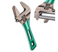 Llave ajustable ancha y corta, llave de mango corta, llave ajustable con ancha | Llave de vástago corto, aberturas grandes, llave de baño, herramienta de reparación para tuerca de tubo de lavabo