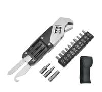 Llave ajustable con puntas de destornillador, juego de llaves plegables multifuncionales de acero inoxidable para uso doméstico y exterior, 3 puntas hexagonales (3/4/6 mm), incluye bolsa Oxford