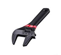 Llave ajustable de acero al carbono tratado térmicamente con mandíbula ancha y mango corto para mantenimiento de gabinetes debajo del fregadero, 6 pulgadas (20.3 cm)
