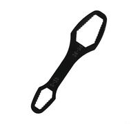 Llave ajustable de grado industrial de 8 a 24 mm, doble cabeza para llave Torx para reparación de gafas y mecánica, herramienta manual multiusos para máquina, llave de metal de 158 mm (negro)