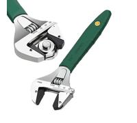 Llave ajustable de metal, llave grande multifunción, llave de tubo de apertura grande | Llave de tubo de gran apertura marcada con escala de acero de alto carbono, agarre ergonómico para el hogar