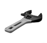 Llave ajustable de perfil ultra bajo, acero al cromo vanadio, llave de mango corto con diseño de mandíbula profunda para espacios reducidos, herramienta de reparación de HVAC de fontanería automotriz