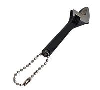 Llave ajustable en miniatura de grado profesional en acabado negro/plateado, perfecta para espacios reducidos y correcciones rápidas, herramienta en miniatura de precisión