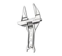 Llave ajustable - Llave de ancha | Herramienta de llave de tubo de 6 a 75 mm de gran apertura, construcción de aleación de aluminio, mecanismo de tornillo de carraca, mango doble