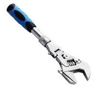 Llave ajustable - Llave de trinquete | Llave de cambio de apertura grande | Llave de tubo de mandíbula reversible con vástago de extensión retráctil de 10 a 12 pulgadas | Herramienta de mano para