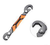 Llave ajustable, llave rápida de acero de alto carbono con mecanismo de autobloqueo, agarre antideslizante de 6-22 mm para fontanería y reparación del hogar, naranja (B)