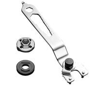 Llave ajustable para amoladora angular 12 en 1 multifunción llave de tuerca de bloqueo con placas de presión, ancho de mandíbula de 15-52 mm, rosca M10, llave de acero de 202 mm con placa de presión