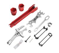 Llave ajustable para lavabo 9 Piezas Ajustable Universal Resistente | Llave de Fontanero para Reparaciones en Espacios Reducidos para Baño, Sótano, Garaje, Lavadero, Lavandería, Taller,