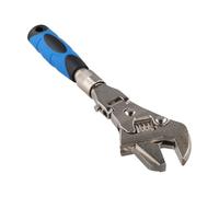 Llave ajustable retráctil multifuncional 5 en 1 de 10 pulgadas con cabezal oscilante telescópico y diseño plegable de 180° para agua, electricidad y aire (en caja)