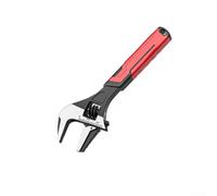 Llave ajustable roja resistente con mandíbula reversible para desmontaje de accesorios de tubería de fontanería, construida de acero al cromo vanadio con revestimiento antioxidante en tamaño de 6