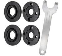 Llave Amoladora Universal de 125 mm con Brida, Llave Amoladora, Incluye 1 Llave en Forma de Y y 4 Tuercas de Brida para Amoladoras Angulares, Herramienta para Reemplazo y Montaje de Discos