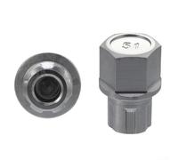 Llave antirrobo de tuerca de bloqueo de rueda de coche para Passat para golf con 6 dientes puntiagudos y 51 dientes cuadrados, accesorio de repuesto de metal plateado no para uso de llave de impacto