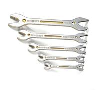 Llave autoajustable de doble cabeza de grado industrial para tuerca y perno de 6 mm a 32 mm, mango de acero azul multifunción con dientes de agarre de precisión para tareas de reparación de hogar