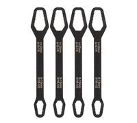 Llave autoajustable Juego de 4 Piezas Llave de Tuerca Universal de Doble Extremo de Acero de Alta dureza 8 a 13 mm 14 a 22 mm para la Industria doméstica Construcción Reparación (Negra)