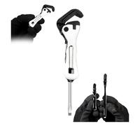 Llave Autoajustable Micro Stubby y Tornillo de Banco for Tuberías, Herramienta Compacta 2 en 1 for Espacios Reducidos | Minillave Ideal for Espacios Reducidos