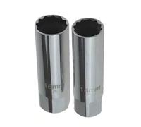 Llave bujía Encendido Llave De Vaso para Bujías con Herramienta Mantenimiento Automático De Desmontaje De Bujías 12 Ángulos Magnético Fuerte(2pc)