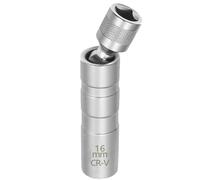 Llave Bujías,14mm/16mm Llave Magnética,Llave Bujía Giratoria Flexible,Llave de Bujía de 3/8 Pulgadas,Herramienta de Llave Vaso para Automóviles,Llave para Quitar Bujías,Llave de Bujía Magnética