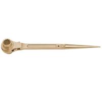 Llave carraca para andamio 19x22 mm, ideal para asegurar estructuras y facilitar el montaje y desmontaje de andamios.