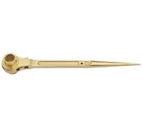 Llave carraca para andamio 27x30 mm, alta resistencia, uso en montaje y desmontaje de estructuras. Ideal para trabajos de construcción.