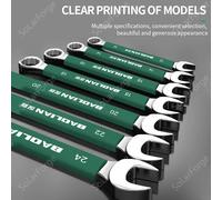 Llave Combinada de Boca Abierta BaoLian, Resistente, de 8-32 mm, Tipo Flor de Ciruelo, Bidireccional, de Doble Acción Rápida, Herramientas de Reparación Automotriz 11mm