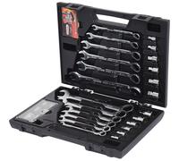 Llave combinada de carraca RINGSTOP con adaptador GEARplus KS Tools, FlankTraction