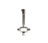 Llave combinada para cuerpos de cerradura de puerta - Llave multifunción de acero inoxidable con doble mango longitudes (138 mm y 195 mm), agarre ergonómico, para escalas de medición de precisión