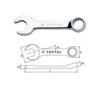 Llave combinada TOPTUL 18 mm corta