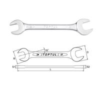 Llave combinada TOPTUL 19x21 mm doble