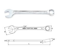 Llave combinada TOPTUL 7/16 pulgadas HiPerformance