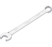 Llave combinada ViGOR V7740-13, SW 13 mm, versión larga, desviación de 15 grados, perfil hexagonal exterior y hexagonal doble, cromada y pulida