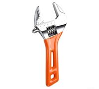 Llave compacta ajustable con diseño de rueda de trinquete, llave de mango corto de metal para reparaciones y tuberías del hogar (8 pulgadas)